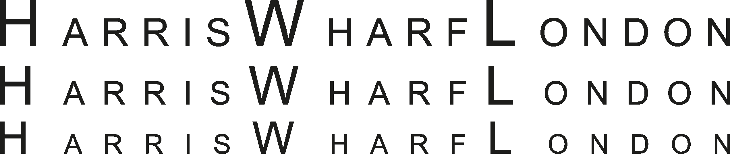 Harris Wharf London Size charts