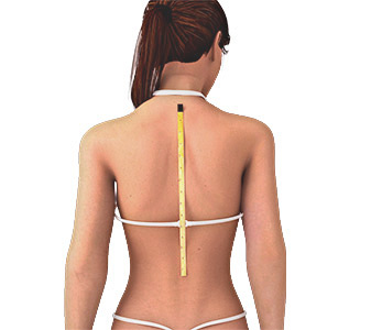 Як виміряти довжину спини у жінки
