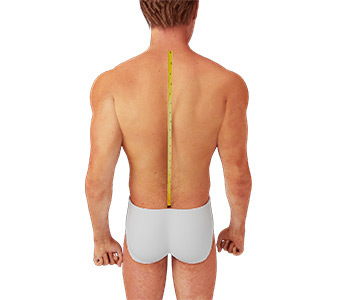 Як виміряти довжину спини у чоловіка