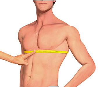 Male bust measurement