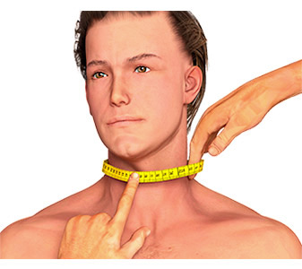 Male neck measurement