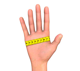Male Palm width measurement