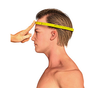 Як виміряти обхват голови у чоловіка