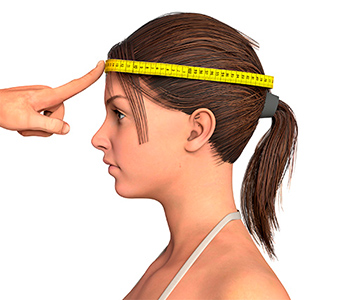 Female head circumference measurement