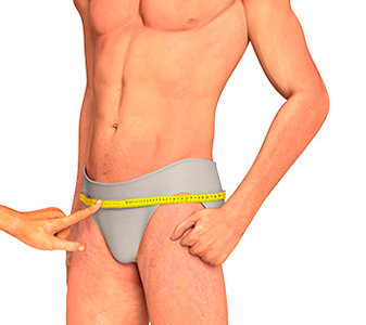 Male hips measurement