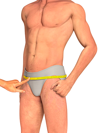 Male hips measurement