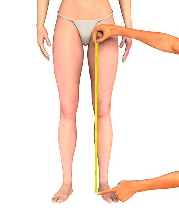 Як виміряти внутрішню довжину ноги у жінки