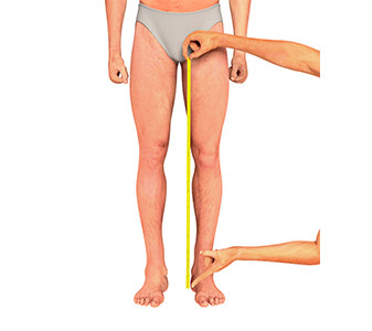 Как измерить длину ноги у мужчины