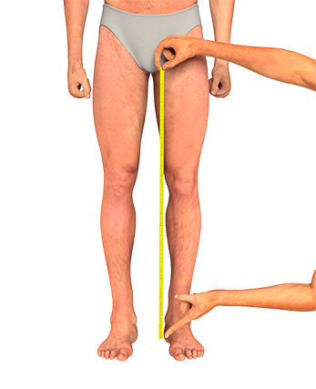 Як виміряти довжину ноги у чоловіка