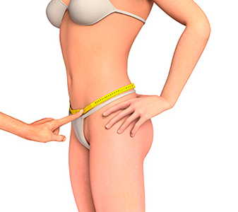 Female lower waist measurement