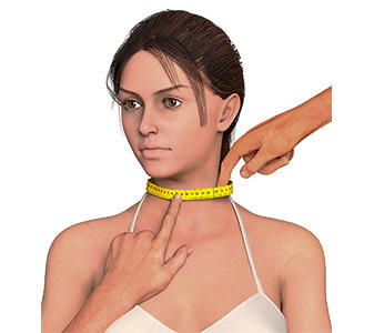 Як виміряти обхват шиї у жінки