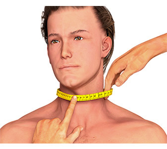 Як виміряти обхват шиї у чоловіка