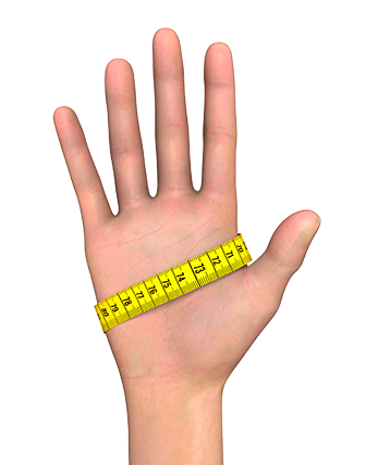 Female palm measurement
