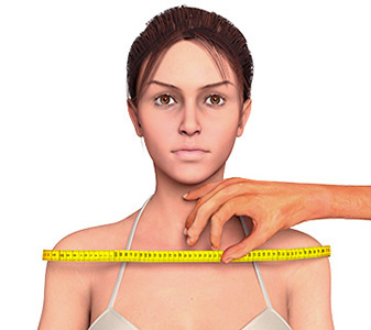 Як виміряти обхват плечей у жінки