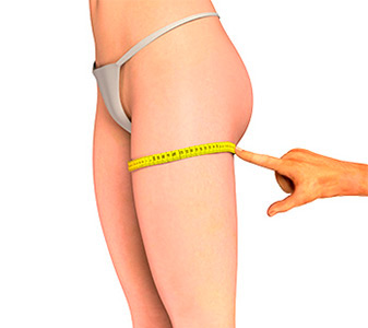 Як виміряти обхват стегна у жінки