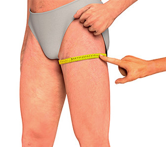 Як виміряти обхват стегна у чоловіка