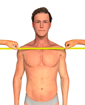 Як виміряти Ширину плечей у чоловіка